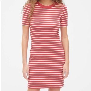 Gap Modern Stripe Short Sleeve T-Shirt Dress
